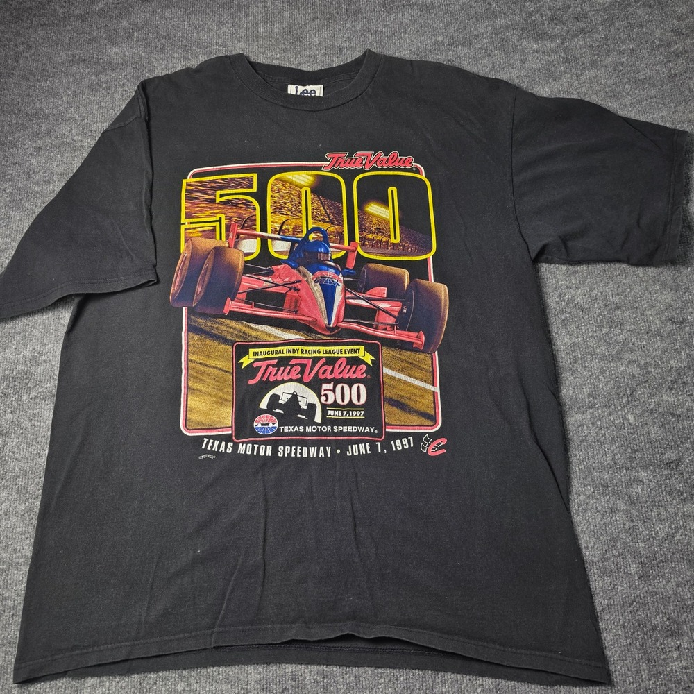 Vintage 1997 Lee Sport True Value 500 Texas Motor Speedway Racing T-Shirt XL